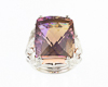 Ametrine and diamond ring