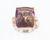 Ametrine and diamond ring