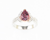 Color-change garnet and diamond ring