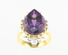 Amethyst and diamond ring