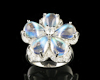 Moon stone and cubic zirconia ring Moon stone and cubic zirconia ring