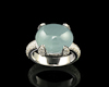Aquamarine and cubic zirconia ring Aquamarine and cubic zirconia ring