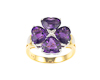 Amethyst and diamond ring