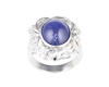 Blue sapphire and diamond ring