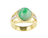 Jadeite (type-A) and diamond ring Jadeite (type-A) and diamond ring