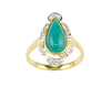 Emerald and diamond ring