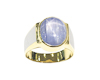 Blue star sapphire ring