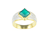 Emerald and diamond ring