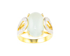 Aquamarine cat's eye and diamond ring