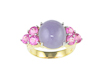 Jadeite (type-A) and sapphire ring Jadeite (type-A) and sapphire ring