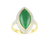 Jadeite (type-A) and diamond ring