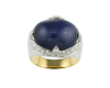 Blue sapphire and diamond ring