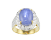 Blue star sapphire and diamond ring Blue star sapphire and diamond ring