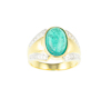 Emerald and diamond ring