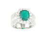 Emerald and diamond ring