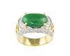 Jadeite (type-A) and diamond ring Jadeite (type-A) and diamond ring