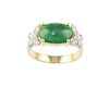 Jadeite (type-A) and diamond ring