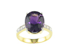 Amethyst and diamond ring