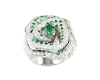 Garnet and cubic zirconia ring Garnet and cubic zirconia ring