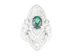 Chrome tourmaline and diamond ring Chrome tourmaline and diamond ring
