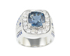 Topaz, blue sapphire and cubic zirconia ring Topaz, blue sapphire and cubic zirconia ring