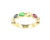 Mixed gem stones ring