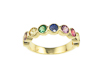 Mixed gem stones ring