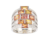 Sapphire and cubic zirconia ring Sapphire and cubic zirconia ring