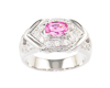 Sapphire and cubic zirconia ring Sapphire and cubic zirconia ring