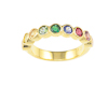 Mixed gem stones ring