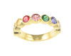 Mixed gem stones ring