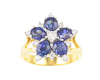 Blue sapphire and diamond ring