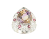 Ametrine, mixed gem stones and cubic zirconia ring