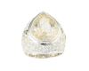 Rutile quartz, mixed gem stones and cubic zirconia ring Rutile quartz, mixed gem stones and cubic zirconia ring