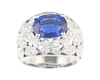 Kyanite and cubic zirconia ring Kyanite and cubic zirconia ring