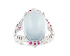 Aquamarine and ruby ring Aquamarine and ruby ring