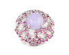 Jadeite (type-A), ruby and diamond ring Jadeite (type-A), ruby and diamond ring