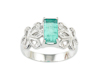 Emerald and diamond ring