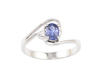 Blue sapphire and diamond ring