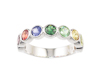 Mixed gem stones ring