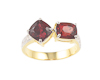 Spinel and diamond ring