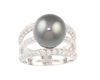 South sea pearl and diamond ring