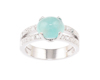 Aquaprase and zircon ring Aquaprase and zircon ring