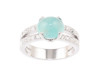 Aquaprase and zircon ring