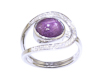 Star sapphire and diamond ring