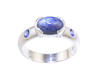 Blue star sapphire and blue sapphire ring Blue star sapphire and blue sapphire ring