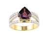 Rhodolite garnet and diamond ring