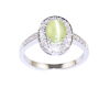 Chrysoberyl cat's eye and diamond ring