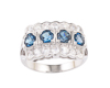 Topaz and zircon ring