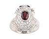 Spinel, garnet and zircon ring Spinel, garnet and zircon ring